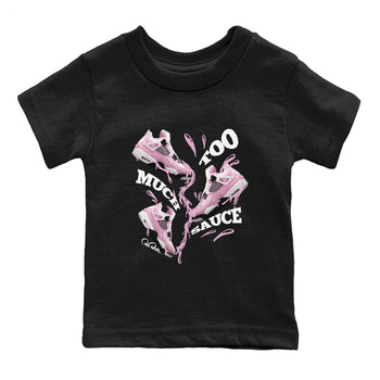 4s Retro Orchid shirts to match jordans Too Much Sauce sneaker match tees Air Jordan 4 WMNS Orchid match shoes to clothes SNRT Sneaker Tees Youth Baby Black 2 tee