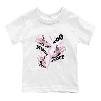 4s Retro Orchid shirts to match jordans Too Much Sauce sneaker match tees Air Jordan 4 WMNS Orchid match shoes to clothes SNRT Sneaker Tees Youth Baby White 2 tee