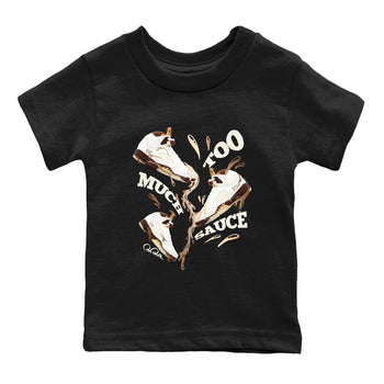 5s Golden Ticket shirts to match jordans Too Much Sauce best t shirts to wear with jordans Air Jordan 5 Golden Ticket match shoes to clothes SNRT Sneaker Tees Youth Baby Black 2 tee