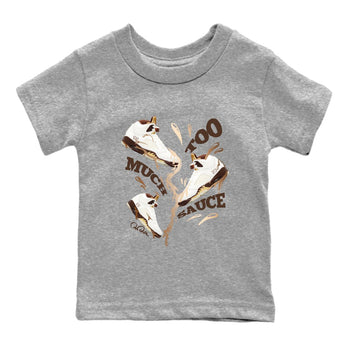 5s Golden Ticket shirts to match jordans Too Much Sauce best t shirts to wear with jordans Air Jordan 5 Golden Ticket match shoes to clothes SNRT Sneaker Tees Youth Baby Heather Grey 2 tee