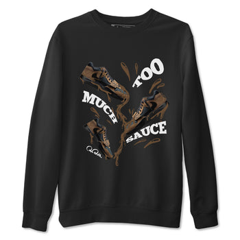 Jordan Jumpman Jack TR Travis Scott Dark Mocha shirts to match jordans Too Much Sauce sneaker match tees Jordan Jumpman Jack Travis Scott Dark Mocha match shoes to clothes SNRT Sneaker Tees unisex cotton Black 2 shirts