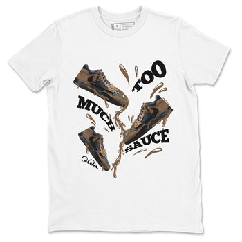 Jordan Jumpman Jack TR Travis Scott Dark Mocha shirts to match jordans Too Much Sauce sneaker match tees Jordan Jumpman Jack Travis Scott Dark Mocha match shoes to clothes SNRT Sneaker Tees unisex cotton White 2 shirts
