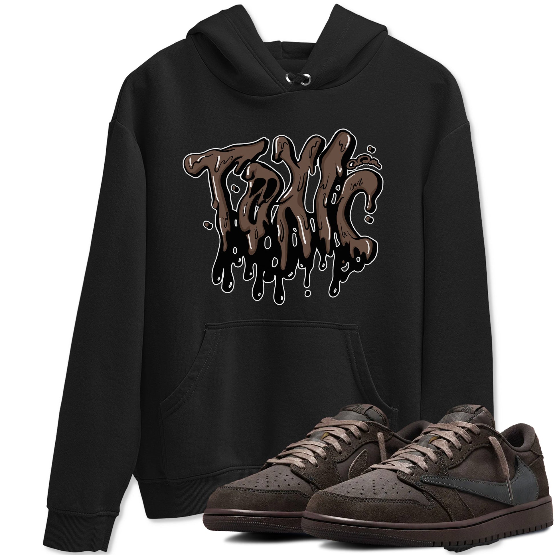 Air Jordan 1 Travis Scott Velvet Brown shirts to match jordans Toxic sneaker match tees Travis Scott x Air Jordan 1 Low OG Velvet Brown best t shirts to wear with jordans SNRT Sneaker Tees unisex cotton Black 1 shirts