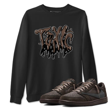 Air Jordan 1 Travis Scott Velvet Brown shirts to match jordans Toxic sneaker match tees Travis Scott x Air Jordan 1 Low OG Velvet Brown best t shirts to wear with jordans SNRT Sneaker Tees unisex cotton Black 1 shirts
