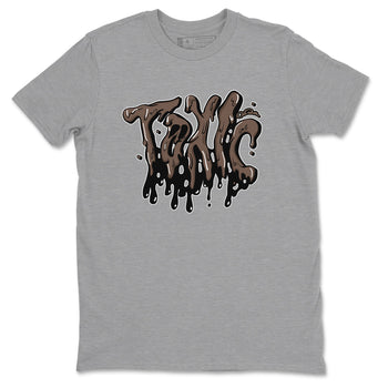 Air Jordan 1 Travis Scott Velvet Brown shirts to match jordans Toxic sneaker match tees Travis Scott x Air Jordan 1 Low OG Velvet Brown best t shirts to wear with jordans SNRT Sneaker Tees unisex cotton Heather Grey 2 shirts