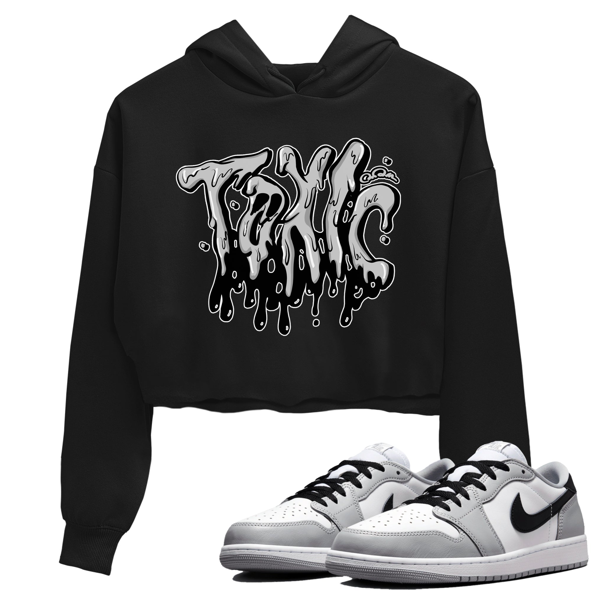 1s Wolf Grey shirts to match jordans Toxic sneaker match tees Air Jordan 1 Wolf Grey SNRT Sneaker Tees streetwear brand Black 1 crop tee