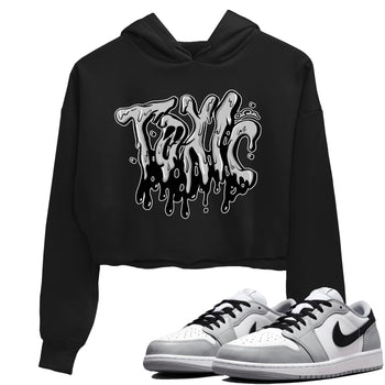 1s Wolf Grey shirts to match jordans Toxic sneaker match tees Air Jordan 1 Wolf Grey SNRT Sneaker Tees streetwear brand Black 1 crop tee