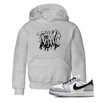1s Wolf Grey shirts to match jordans Toxic sneaker match tees Air Jordan 1 Wolf Grey SNRT Sneaker Tees streetwear brand Baby and Youth Heather Grey 1 cotton tee
