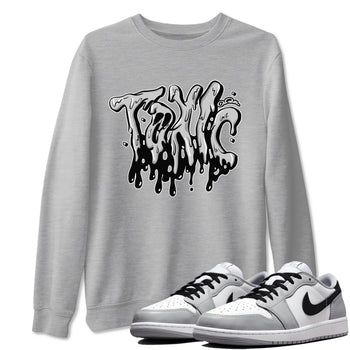 1s Wolf Grey shirts to match jordans Toxic sneaker match tees Air Jordan 1 Wolf Grey SNRT Sneaker Tees streetwear brand Heather Grey 1 unisex cotton tee