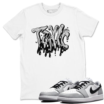 1s Wolf Grey shirts to match jordans Toxic sneaker match tees Air Jordan 1 Wolf Grey SNRT Sneaker Tees streetwear brand White 1 unisex cotton tee