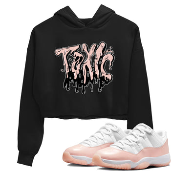 11s Legend Pink shirts to match jordans Toxic sneaker match tees Air Jordan 11 Legend Pink SNRT Sneaker Tees streetwear brand Black 1 crop tee