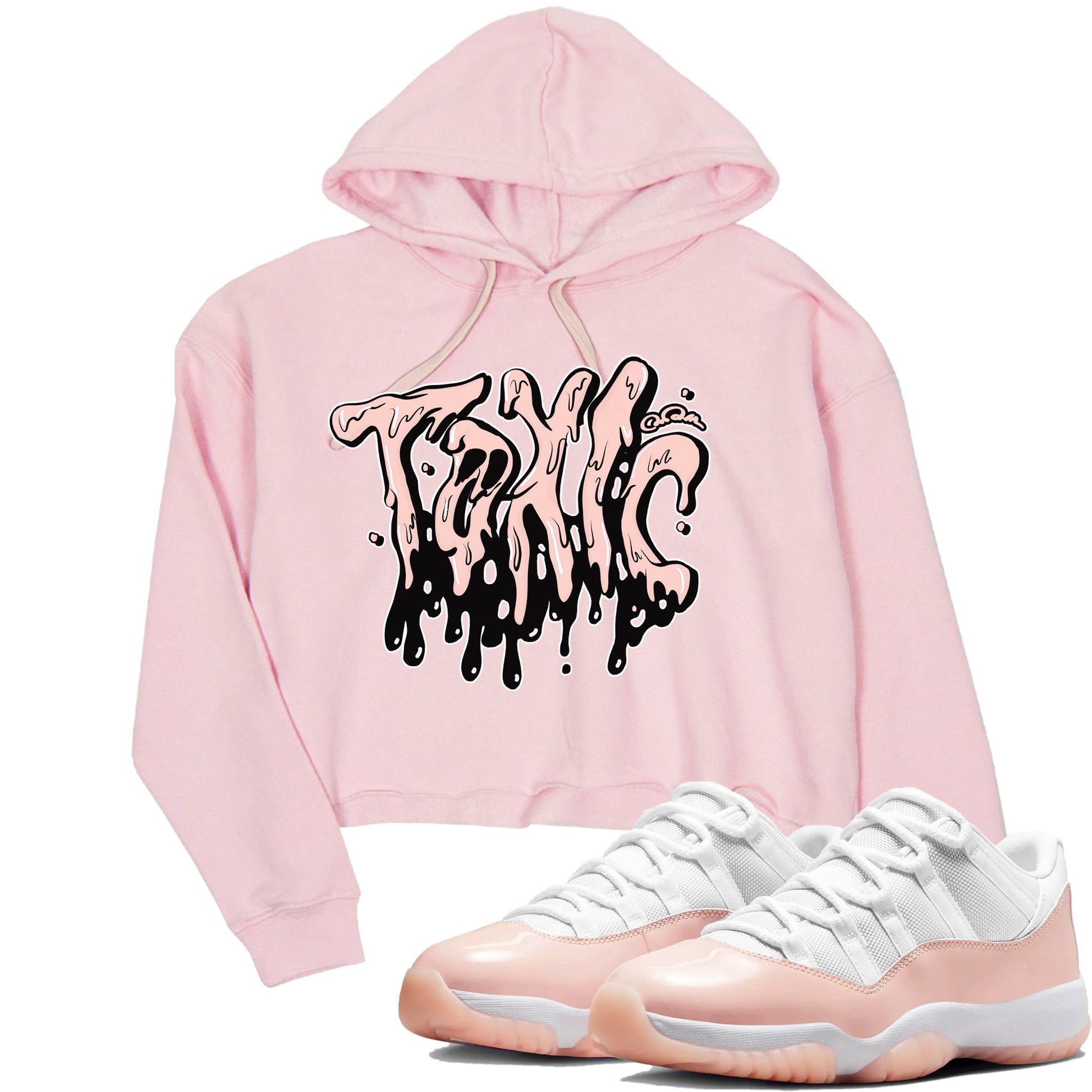 11s Legend Pink shirts to match jordans Toxic sneaker match tees Air Jordan 11 Legend Pink SNRT Sneaker Tees streetwear brand Pink 1 crop tee