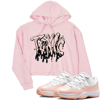 11s Legend Pink shirts to match jordans Toxic sneaker match tees Air Jordan 11 Legend Pink SNRT Sneaker Tees streetwear brand Pink 1 crop tee
