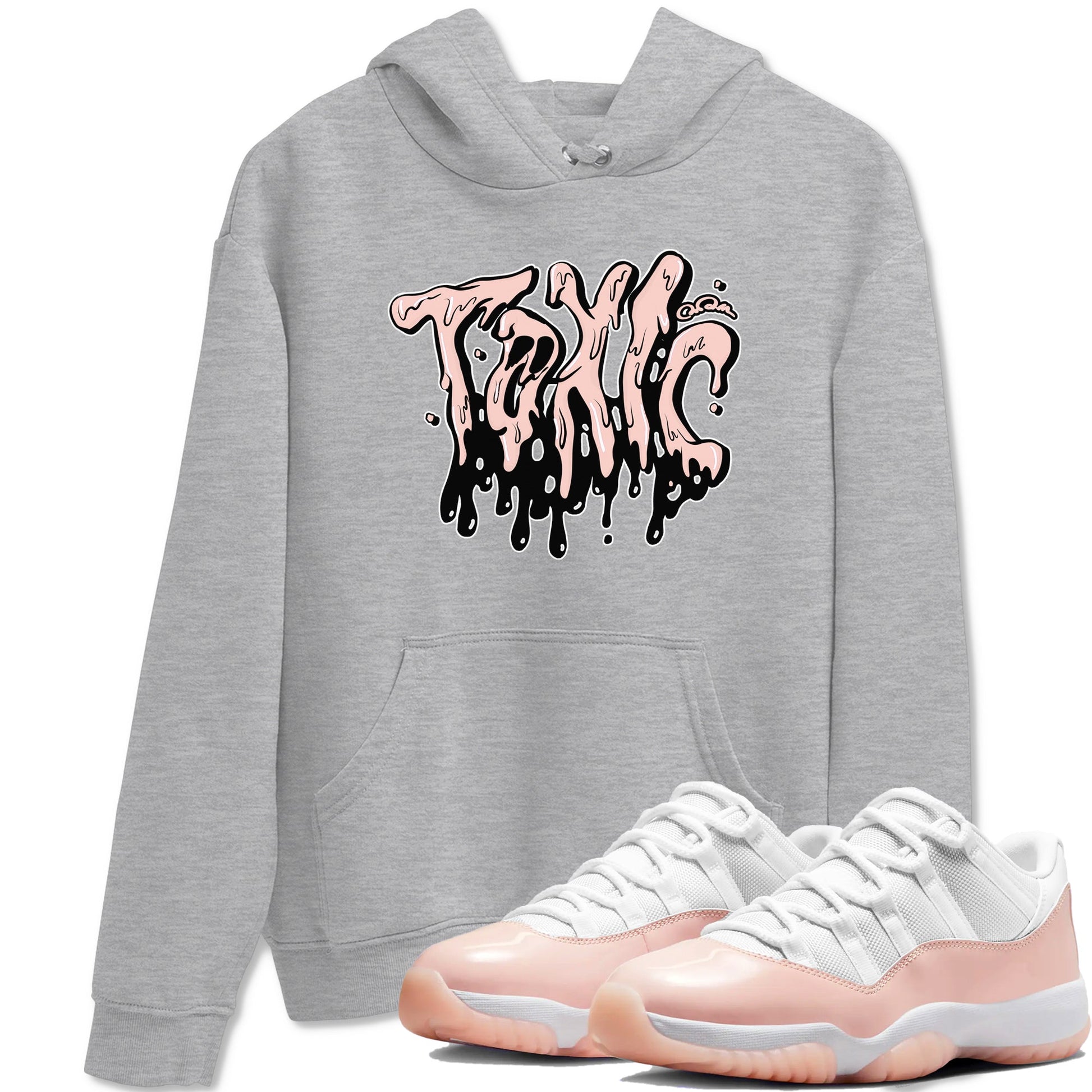 11s Legend Pink shirts to match jordans Toxic sneaker match tees Air Jordan 11 Legend Pink SNRT Sneaker Tees streetwear brand Heather Grey 1 unisex cotton tee
