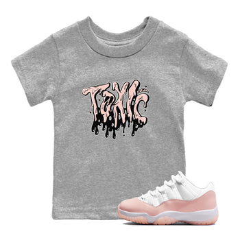 11s Legend Pink shirts to match jordans Toxic sneaker match tees Air Jordan 11 Legend Pink SNRT Sneaker Tees streetwear brand Baby and Youth Heather Grey 1 cotton tee