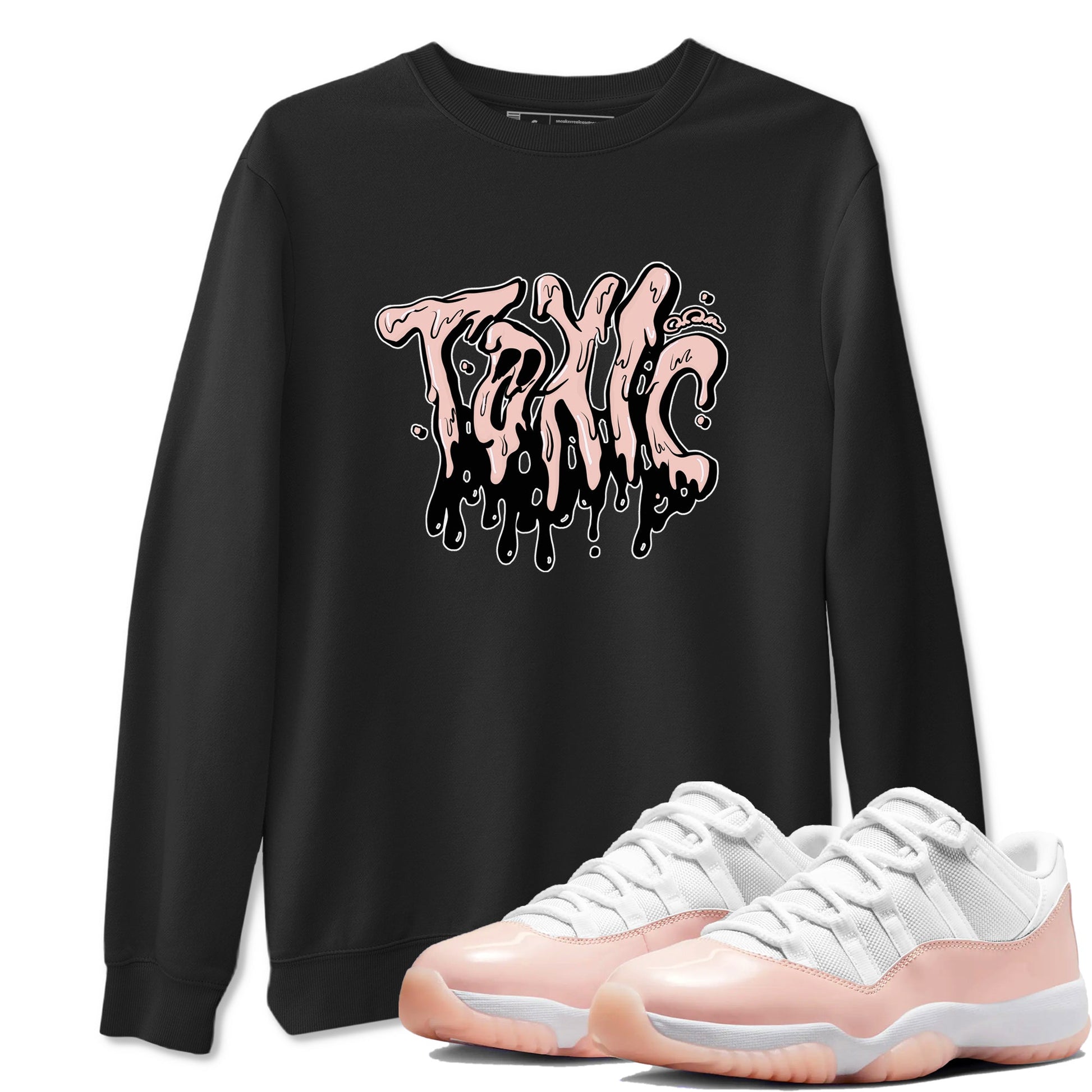 11s Legend Pink shirts to match jordans Toxic sneaker match tees Air Jordan 11 Legend Pink SNRT Sneaker Tees streetwear brand Black 1 unisex cotton tee