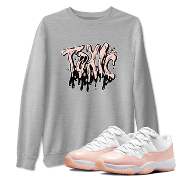 11s Legend Pink shirts to match jordans Toxic sneaker match tees Air Jordan 11 Legend Pink SNRT Sneaker Tees streetwear brand Heather Grey 1 unisex cotton tee