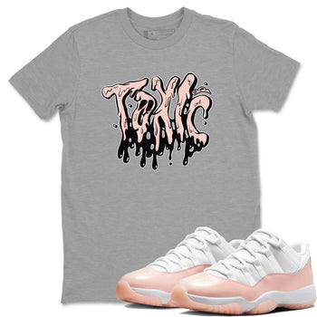 11s Legend Pink shirts to match jordans Toxic sneaker match tees Air Jordan 11 Legend Pink SNRT Sneaker Tees streetwear brand Heather Grey 1 unisex cotton tee