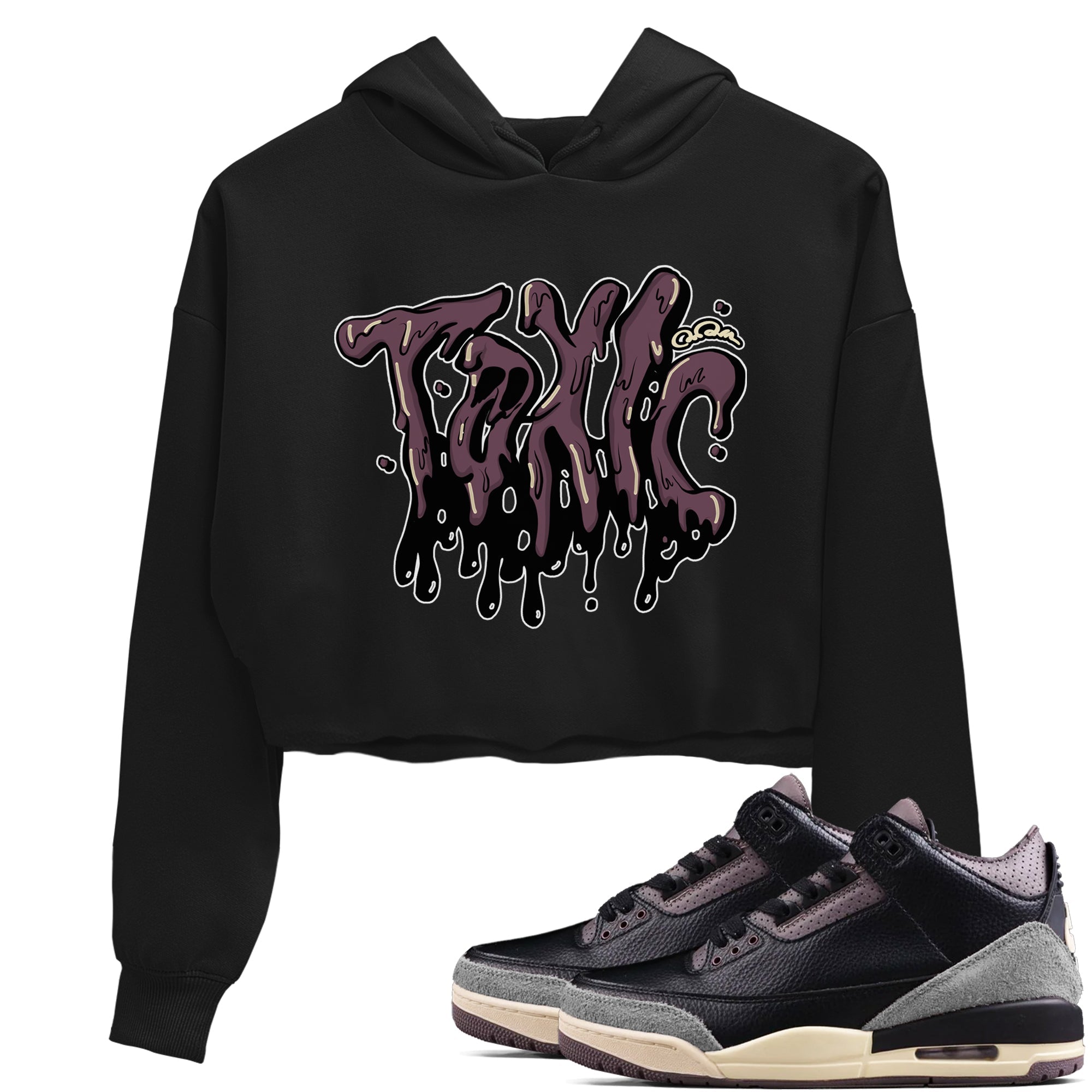 3s A Ma Maniere x Black shirts to match jordans Toxic sneaker match tees A Ma Maniere x Air Jordan 3 _hile You Were Sleeping_neaker Release Tees unisex cotton Black 1 Crop Shirts