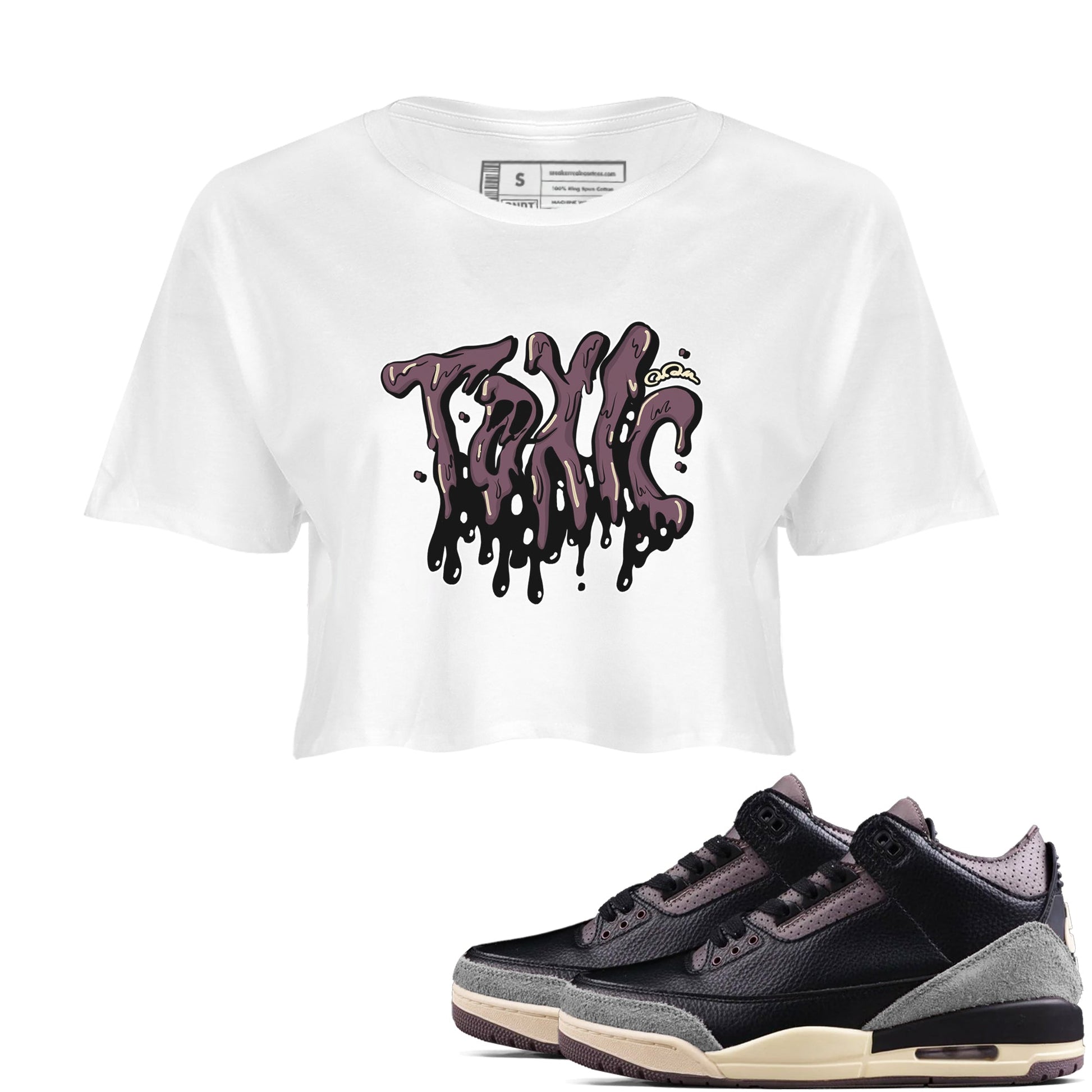 3s A Ma Maniere x Black shirts to match jordans Toxic sneaker match tees A Ma Maniere x Air Jordan 3 _hile You Were Sleeping_neaker Release Tees unisex cotton White 1 Crop Shirts