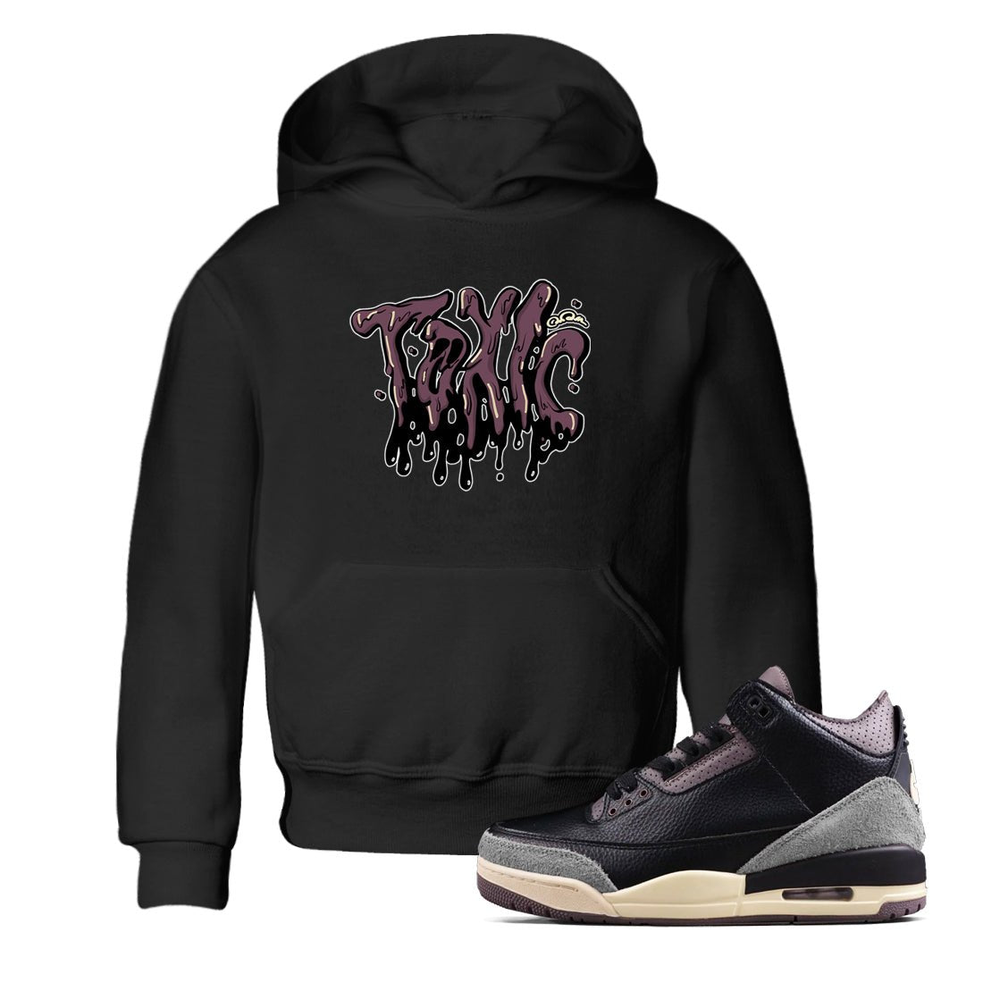 3s A Ma Maniere x Black shirts to match jordans Toxic sneaker match tees A Ma Maniere x Air Jordan 3 _hile You Were Sleeping_neaker Release Tees Youth Baby Black 1 crew neck shirts