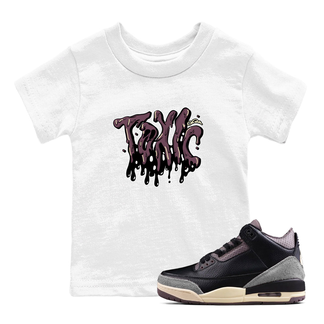 3s A Ma Maniere x Black shirts to match jordans Toxic sneaker match tees A Ma Maniere x Air Jordan 3 _hile You Were Sleeping_neaker Release Tees Youth Baby White 1 crew neck shirts