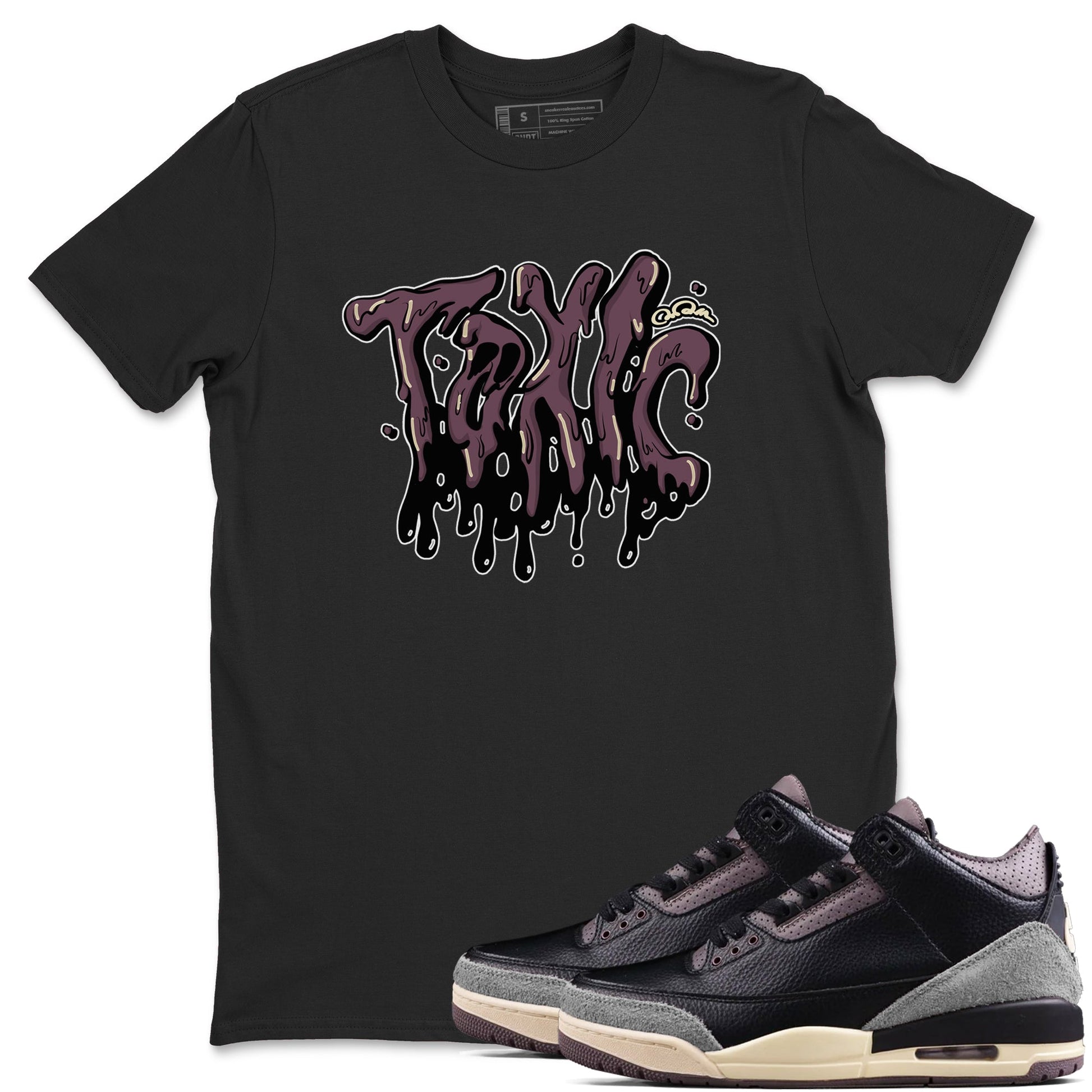 3s A Ma Maniere x Black shirts to match jordans Toxic sneaker match tees A Ma Maniere x Air Jordan 3 _hile You Were Sleeping_neaker Release Tees unisex cotton Black 1 crew neck shirts