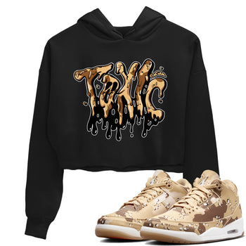 AJ3 Desert Camo shirts to match jordans Toxic sneaker match tees Air Jordan 3 Desert Camo SNRT Sneaker Tees streetwear brand Black 1 crop tee