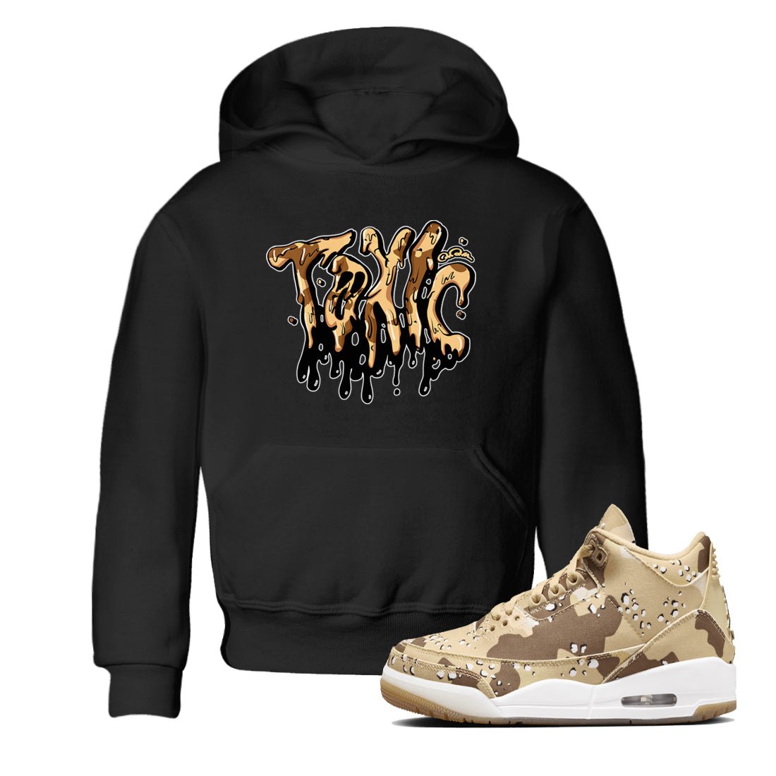 AJ3 Desert Camo shirts to match jordans Toxic sneaker match tees Air Jordan 3 Desert Camo SNRT Sneaker Tees streetwear brand Baby and Youth Black 1 cotton tee