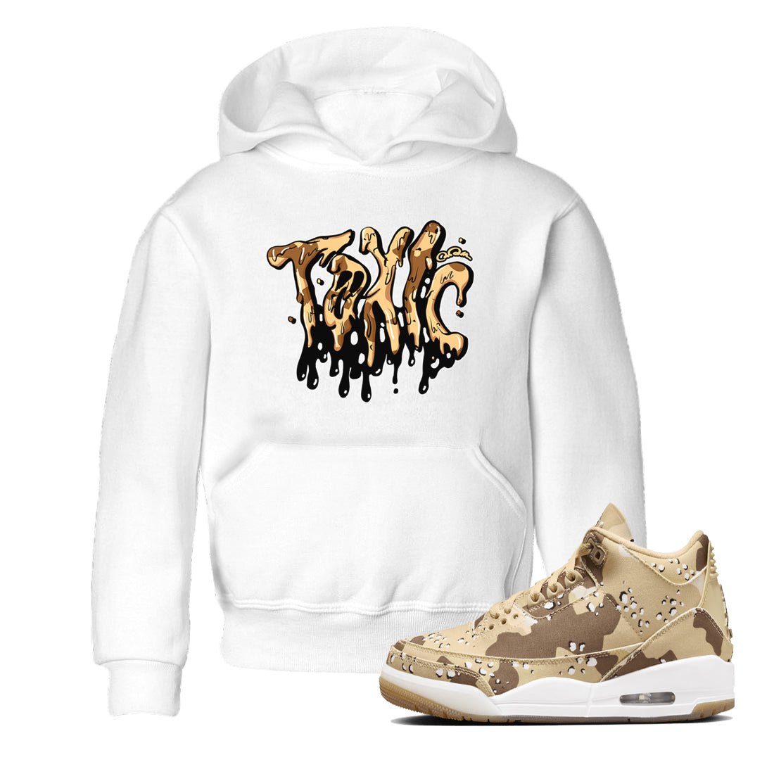 AJ3 Desert Camo shirts to match jordans Toxic sneaker match tees Air Jordan 3 Desert Camo SNRT Sneaker Tees streetwear brand Baby and Youth White 1 cotton tee