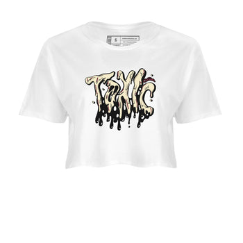 4s A Ma Maniere x Fossil Stone shirts to match jordans Toxic sneaker match tees Air Jordan 4 A Ma Maniere x Fossil Stone match shoes to clothes SNRT Sneaker Tees unisex cotton White 2 crop tee