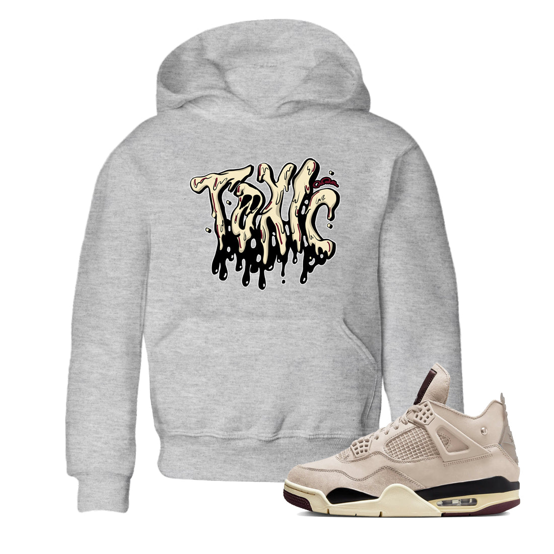 4s A Ma Maniere x Fossil Stone shirts to match jordans Toxic sneaker match tees Air Jordan 4 A Ma Maniere x Fossil Stone match shoes to clothes SNRT Sneaker Tees Youth Baby Heather Grey 1 tee
