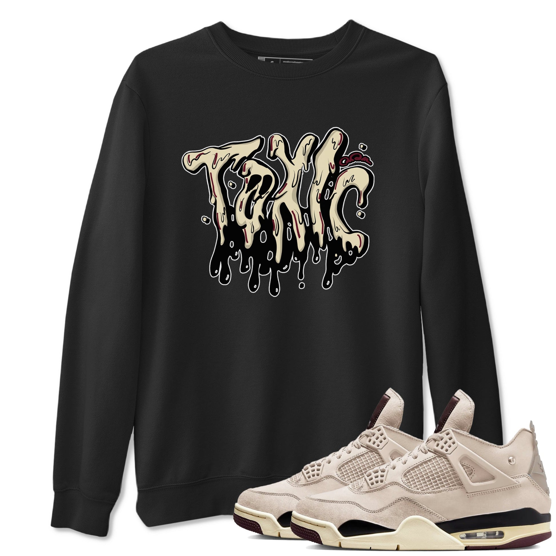 4s A Ma Maniere x Fossil Stone shirts to match jordans Toxic sneaker match tees Air Jordan 4 A Ma Maniere x Fossil Stone match shoes to clothes SNRT Sneaker Tees unisex cotton Black 1 shirts