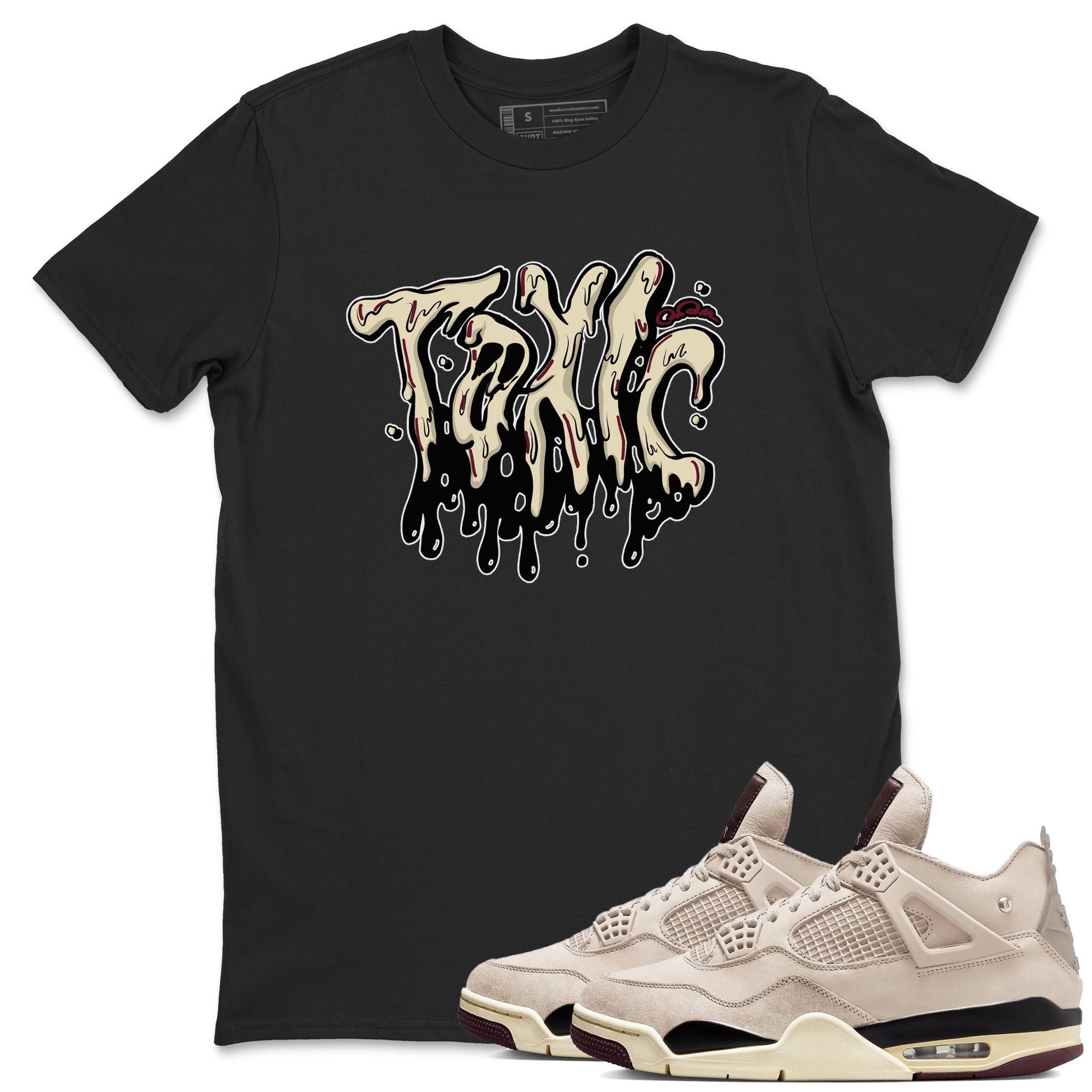 4s A Ma Maniere x Fossil Stone shirts to match jordans Toxic sneaker match tees Air Jordan 4 A Ma Maniere x Fossil Stone match shoes to clothes SNRT Sneaker Tees unisex cotton Black 1 shirts