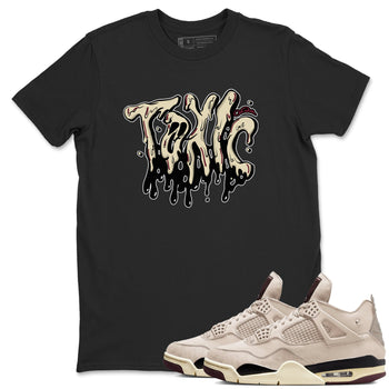 4s A Ma Maniere x Fossil Stone shirts to match jordans Toxic sneaker match tees Air Jordan 4 A Ma Maniere x Fossil Stone match shoes to clothes SNRT Sneaker Tees unisex cotton Black 1 shirts