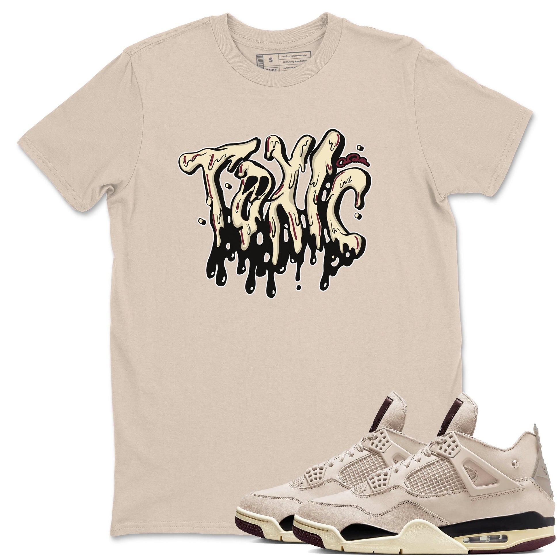4s A Ma Maniere x Fossil Stone shirts to match jordans Toxic sneaker match tees Air Jordan 4 A Ma Maniere x Fossil Stone match shoes to clothes SNRT Sneaker Tees unisex cotton Sand 1 shirts