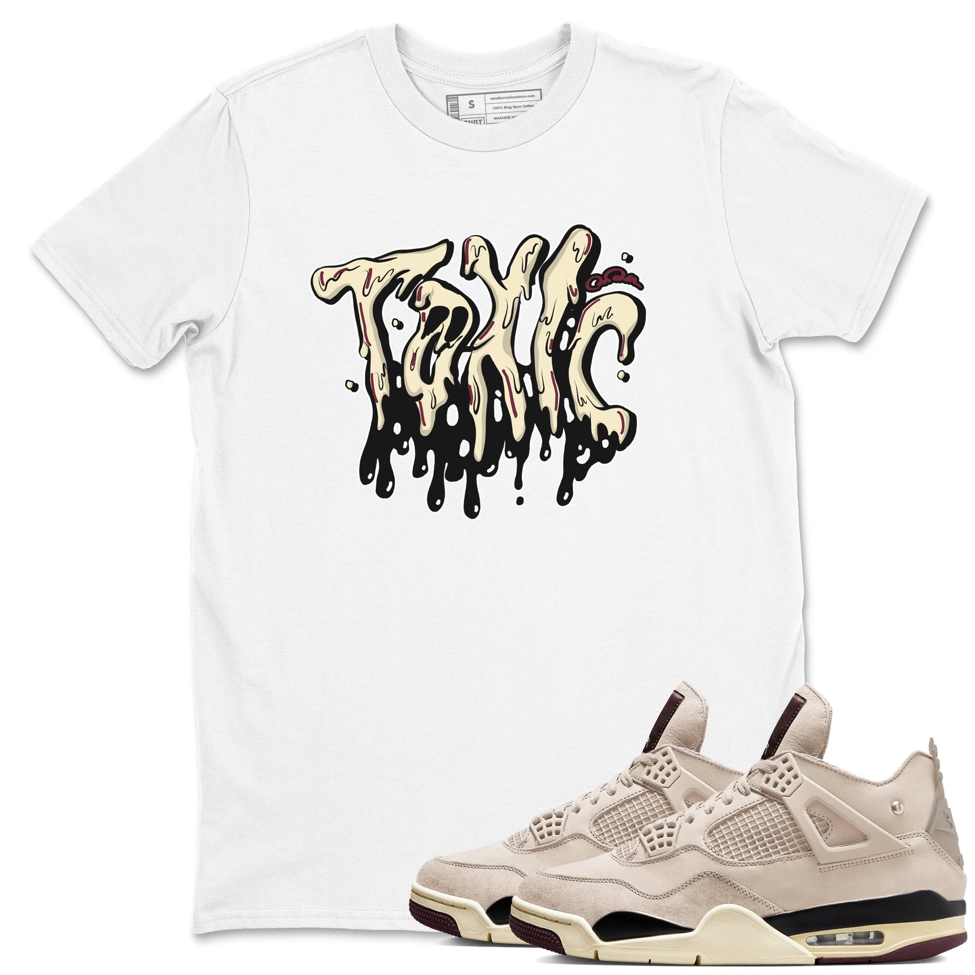 4s A Ma Maniere x Fossil Stone shirts to match jordans Toxic sneaker match tees Air Jordan 4 A Ma Maniere x Fossil Stone match shoes to clothes SNRT Sneaker Tees unisex cotton White 1 shirts
