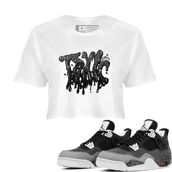 4s Fear shirts to match jordans Toxic sneaker match tees Air Jordan 4 Fear match shoes to clothes SNRT Sneaker Tees unisex cotton White 1 crop tee