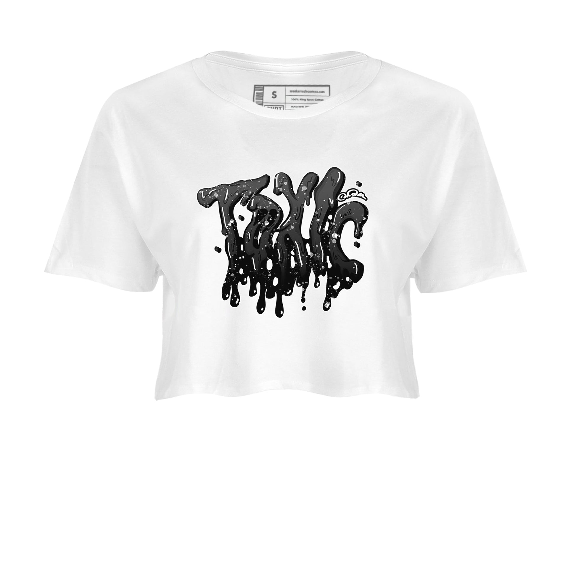 4s Fear shirts to match jordans Toxic sneaker match tees Air Jordan 4 Fear match shoes to clothes SNRT Sneaker Tees unisex cotton White 2 crop tee