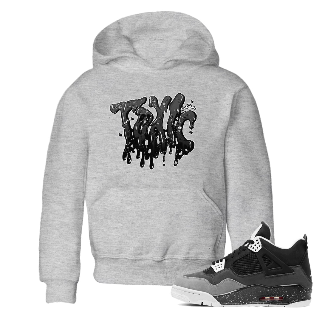 4s Fear shirts to match jordans Toxic sneaker match tees Air Jordan 4 Fear match shoes to clothes SNRT Sneaker Tees Youth Baby Heather Grey 1 tee