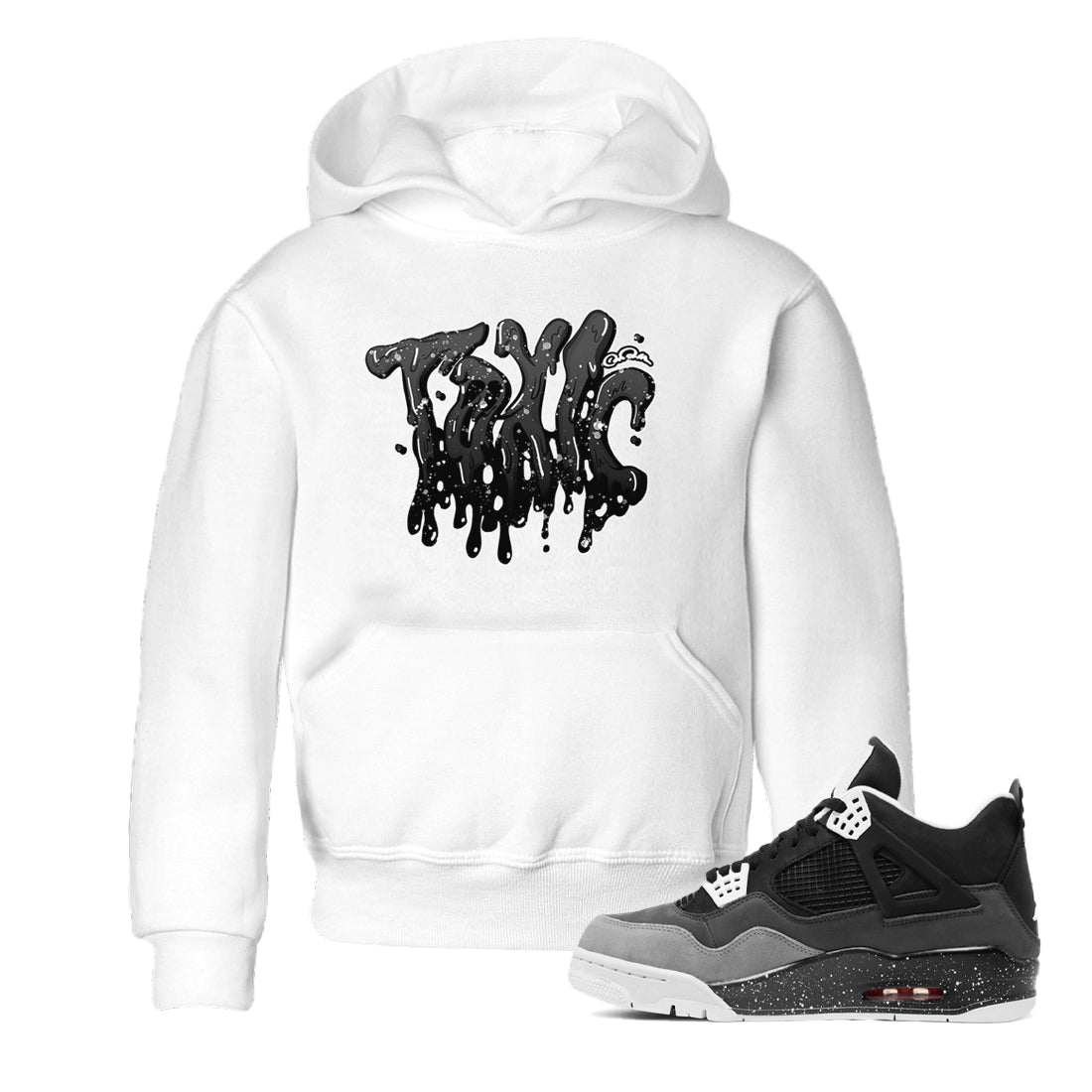 4s Fear shirts to match jordans Toxic sneaker match tees Air Jordan 4 Fear match shoes to clothes SNRT Sneaker Tees Youth Baby White 1 tee