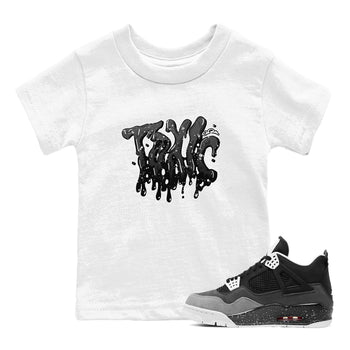 4s Fear shirts to match jordans Toxic sneaker match tees Air Jordan 4 Fear match shoes to clothes SNRT Sneaker Tees Youth Baby White 1 tee