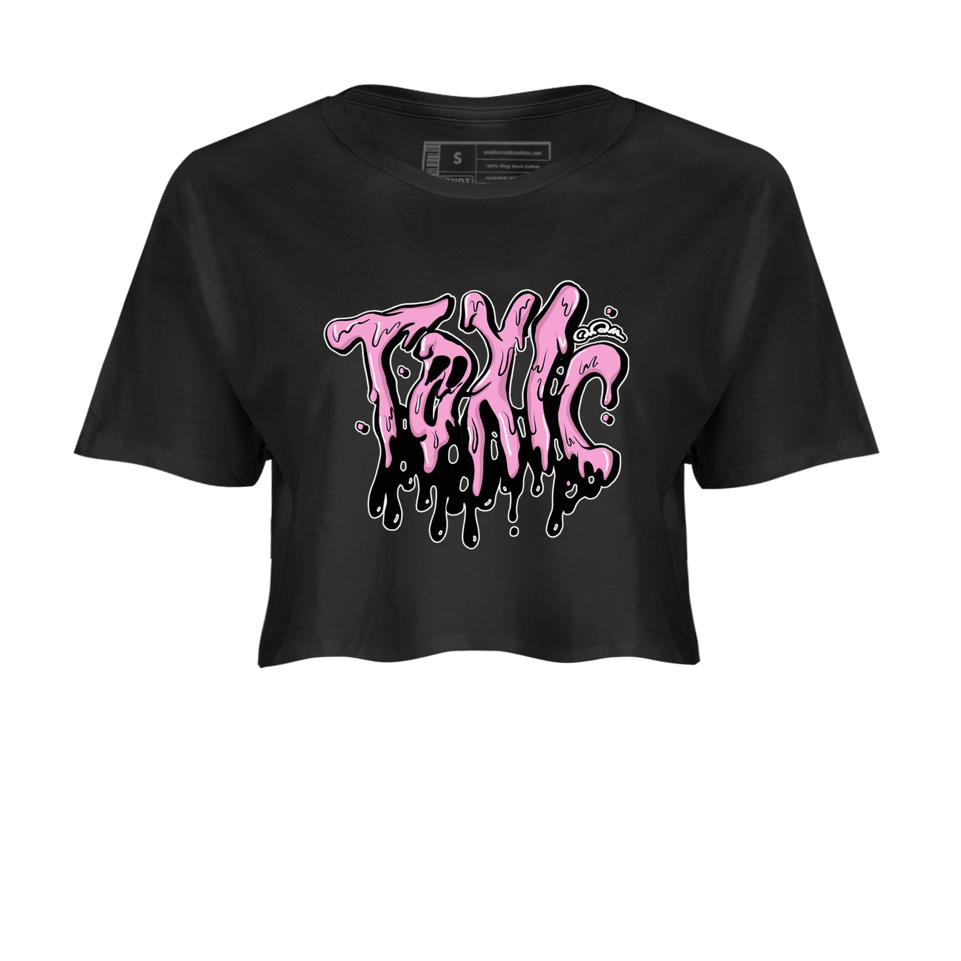 4s Orchid t-shirts to match sneakers Toxic sneaker match tees Air Jordan 4 Orchid match shoes to clothes SNRT Sneaker Tees unisex cotton Black 2 crop tee