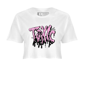 4s Orchid t-shirts to match sneakers Toxic sneaker match tees Air Jordan 4 Orchid match shoes to clothes SNRT Sneaker Tees unisex cotton White 2 crop tee