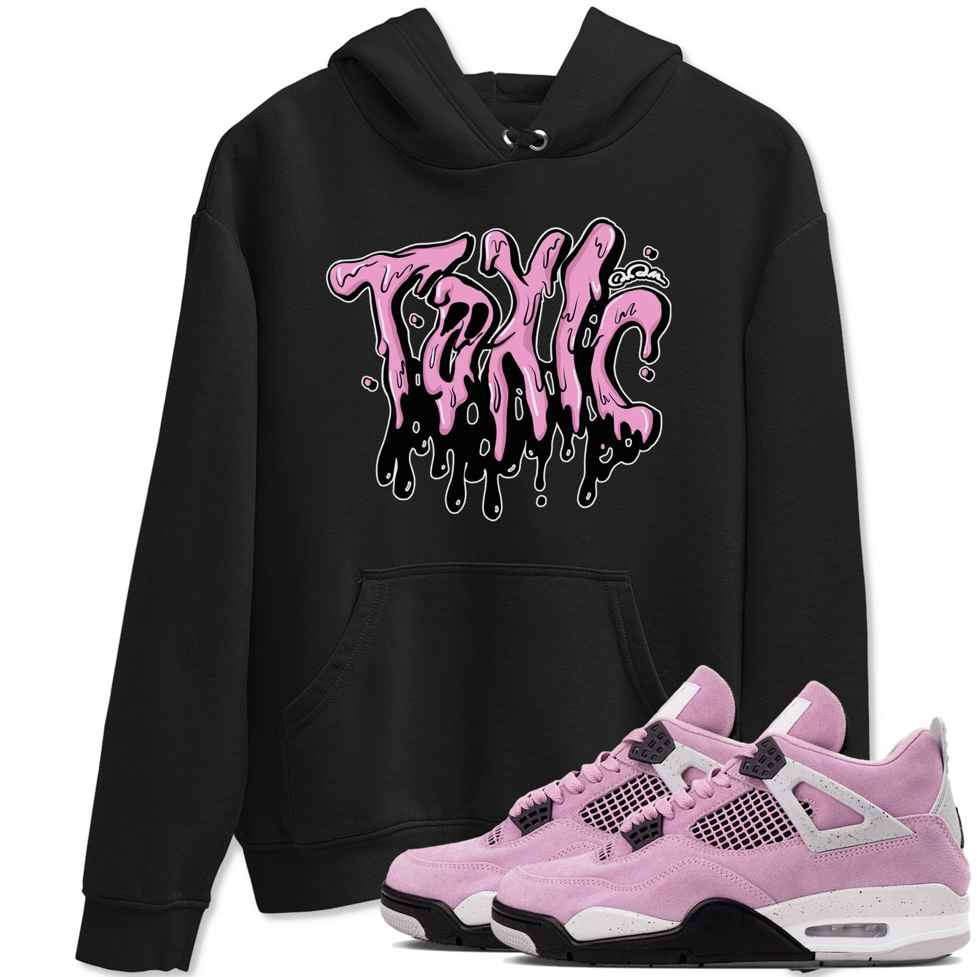 4s Orchid t-shirts to match sneakers Toxic sneaker match tees Air Jordan 4 Orchid match shoes to clothes SNRT Sneaker Tees unisex cotton Black 1 shirts