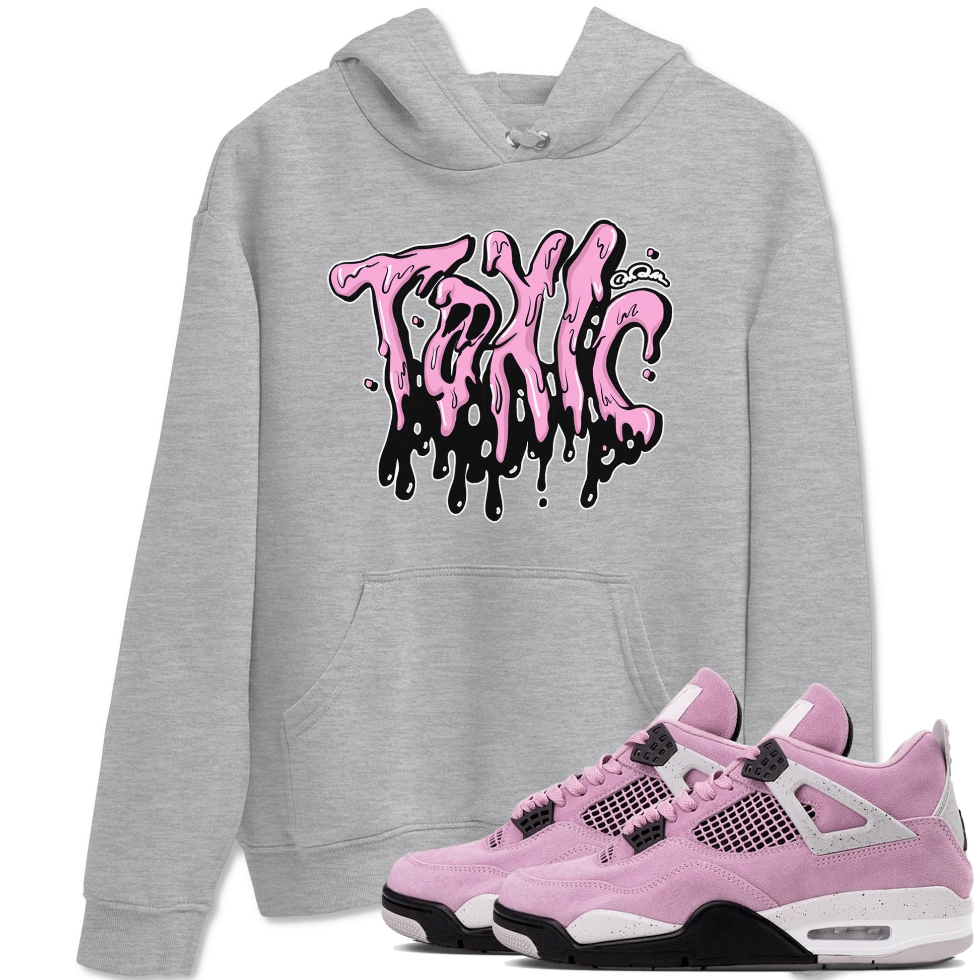 4s Orchid t-shirts to match sneakers Toxic sneaker match tees Air Jordan 4 Orchid match shoes to clothes SNRT Sneaker Tees unisex cotton Heather Grey 1 shirts