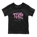 4s Orchid t-shirts to match sneakers Toxic sneaker match tees Air Jordan 4 Orchid match shoes to clothes SNRT Sneaker Tees Youth Baby Black 2 tee