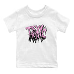 4s Orchid t-shirts to match sneakers Toxic sneaker match tees Air Jordan 4 Orchid match shoes to clothes SNRT Sneaker Tees Youth Baby White 2 tee