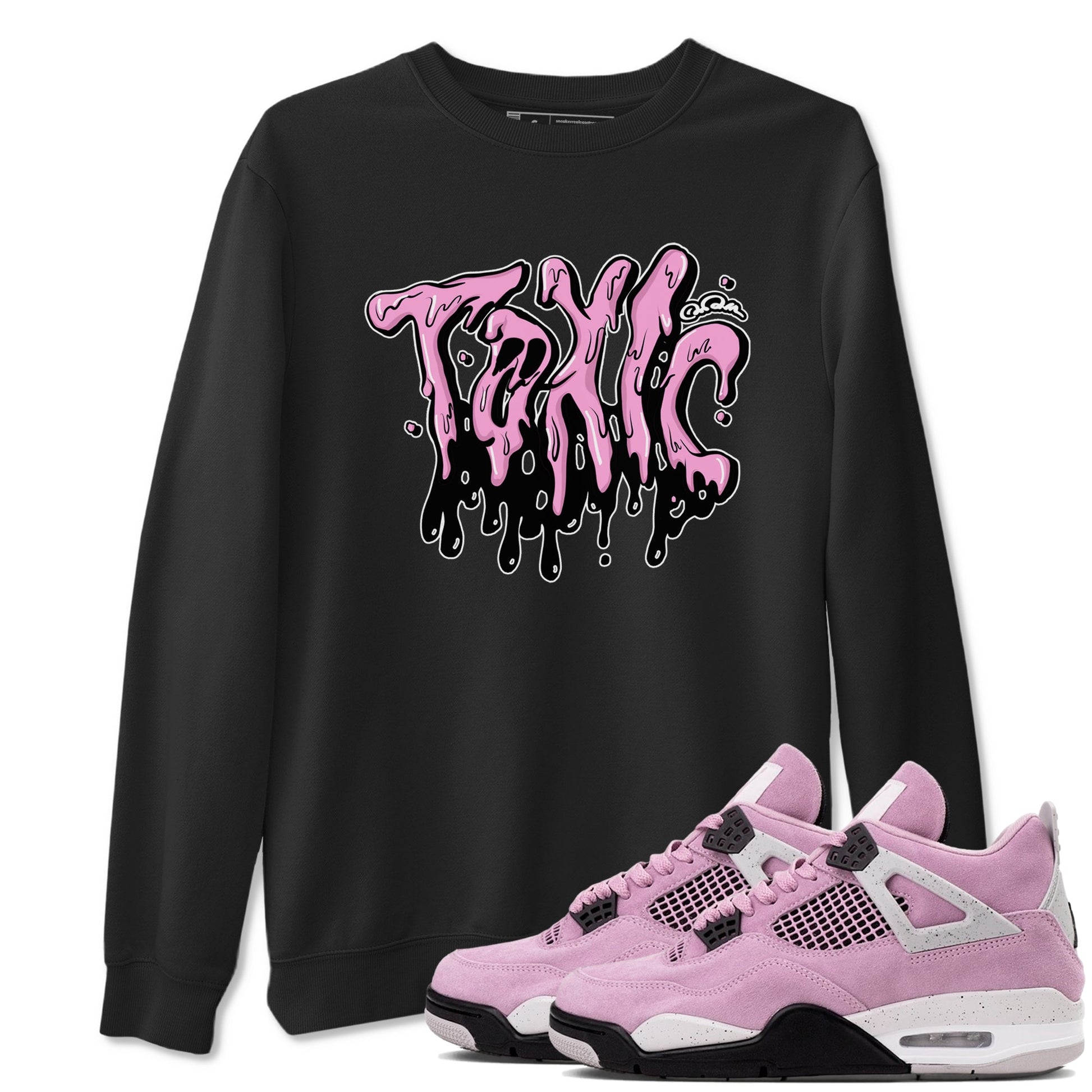 4s Orchid t-shirts to match sneakers Toxic sneaker match tees Air Jordan 4 Orchid match shoes to clothes SNRT Sneaker Tees unisex cotton Black 1 shirts