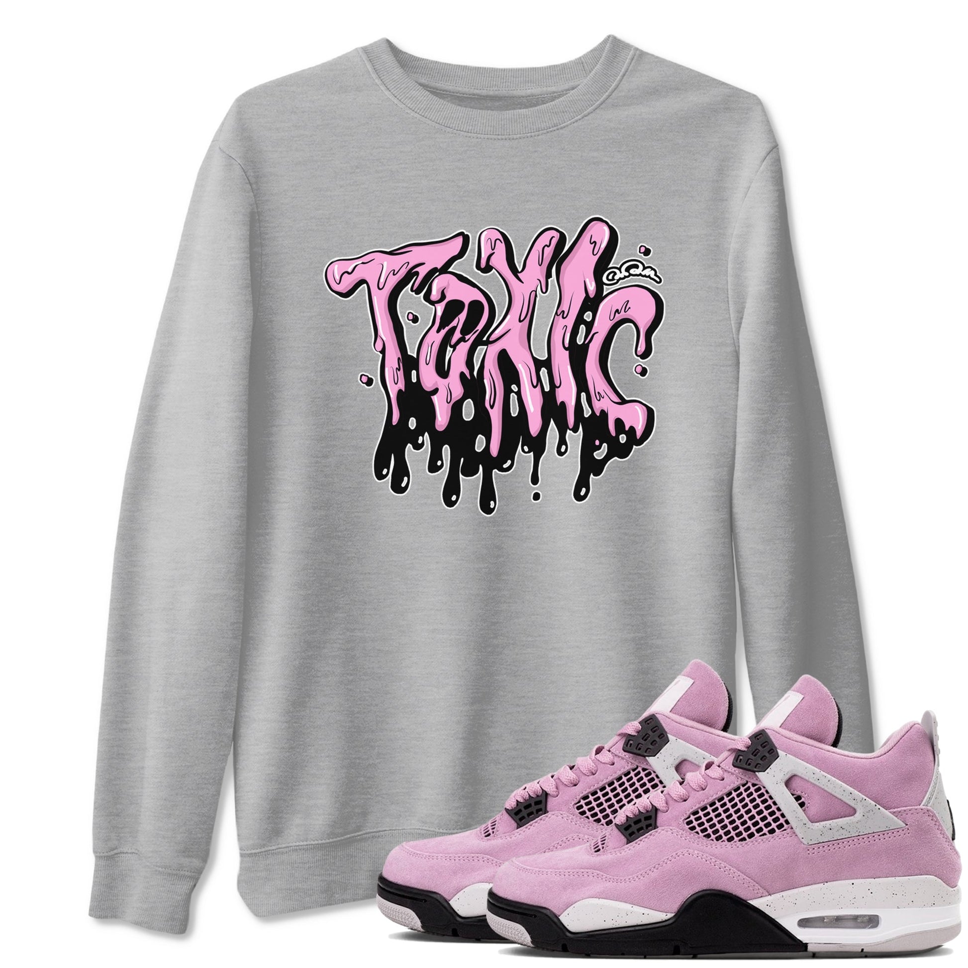 4s Orchid t-shirts to match sneakers Toxic sneaker match tees Air Jordan 4 Orchid match shoes to clothes SNRT Sneaker Tees unisex cotton Heather Grey 1 shirts
